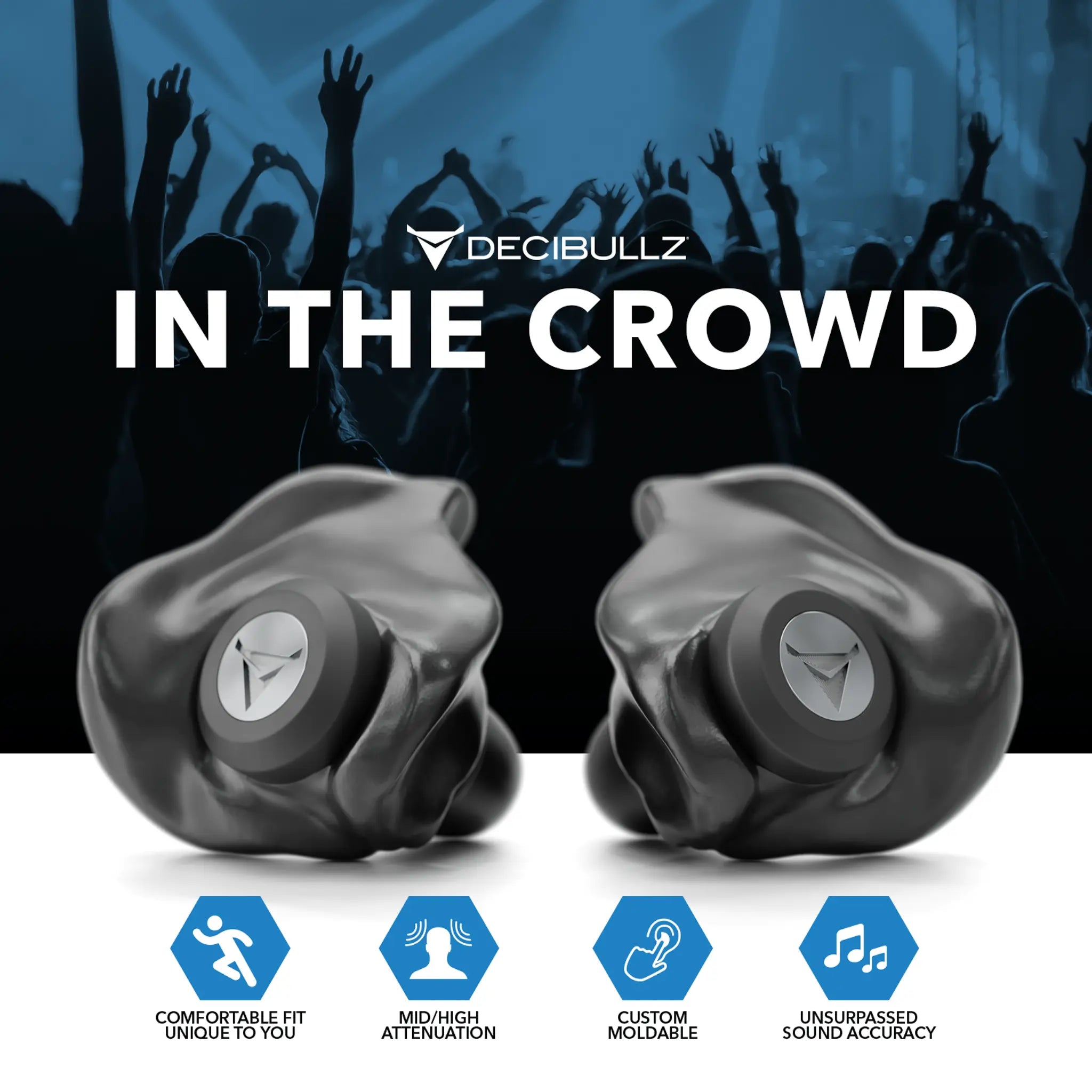 Custom Molded Professional High-Fidelity Filter Earplugs