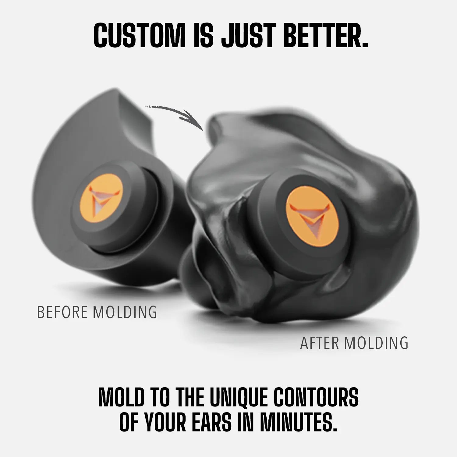 Custom Molded Percussive Shooting Filter Earplugs