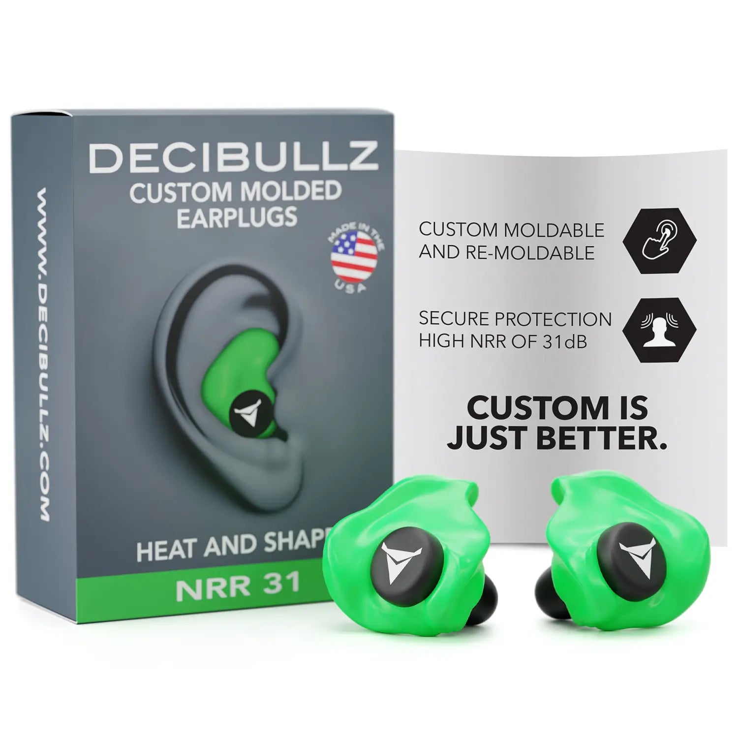 Decibullz Custom Molded Earplugs & Earphones | Isolation, Fit, Comfort